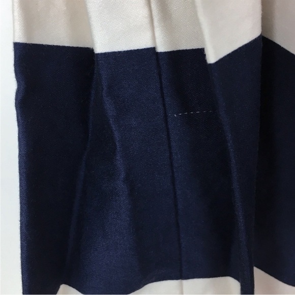 ASOS Skater Dress Stripe Fit Flare Skirt Colorblock Wedding Guest Attire Size 8 - Picture 11 of 13